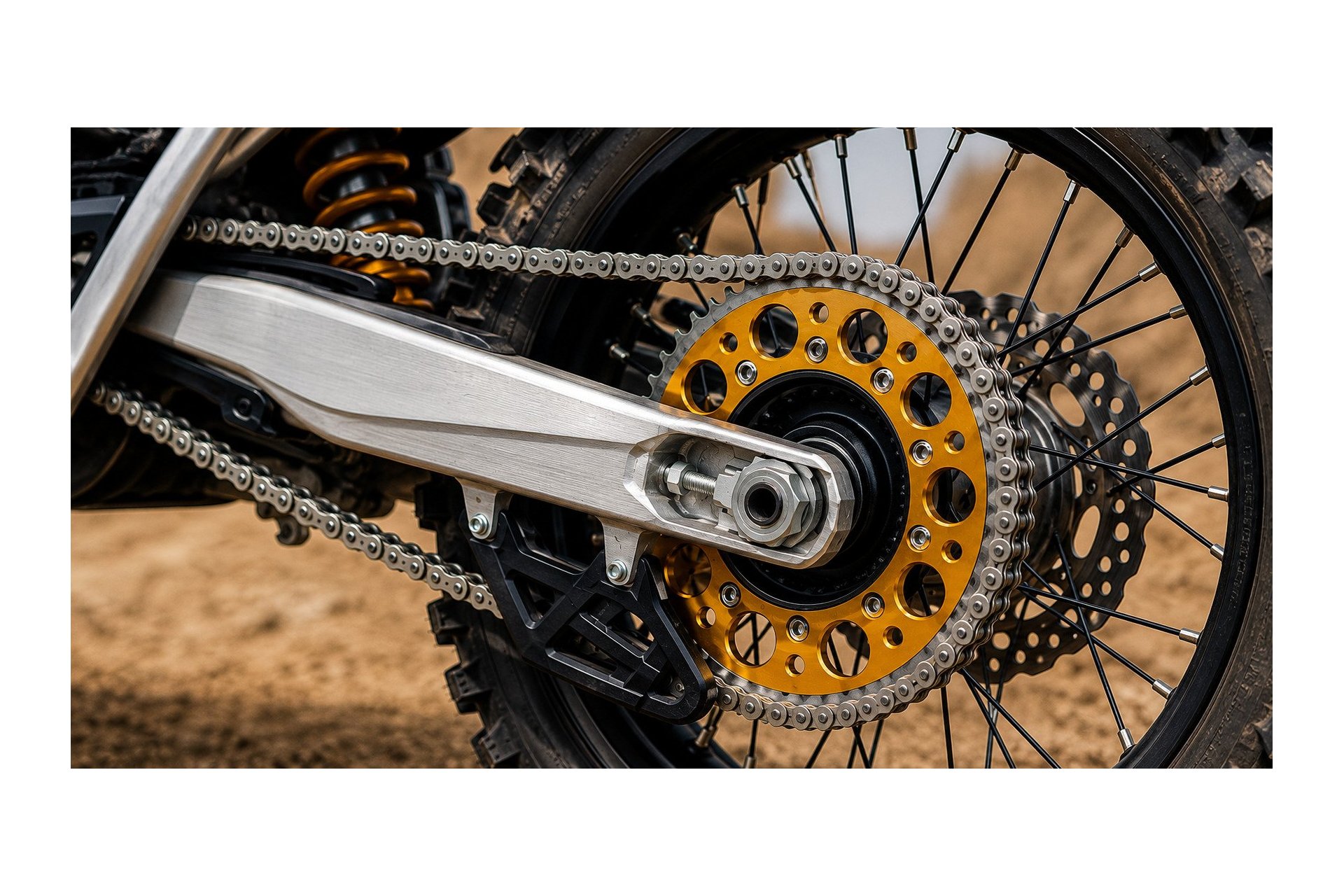 Desarrollos originales de motos de enduro y motocross: piñón, corona y cadena por modelo
