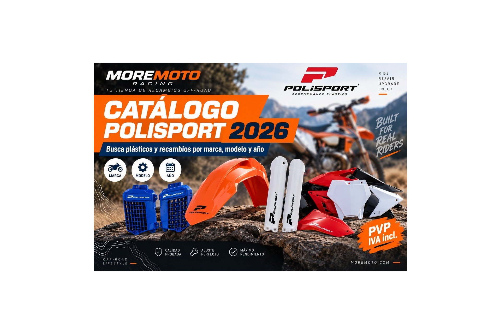 Catálogo Polisport 2026: busca plásticos y recambios por marca, modelo y año